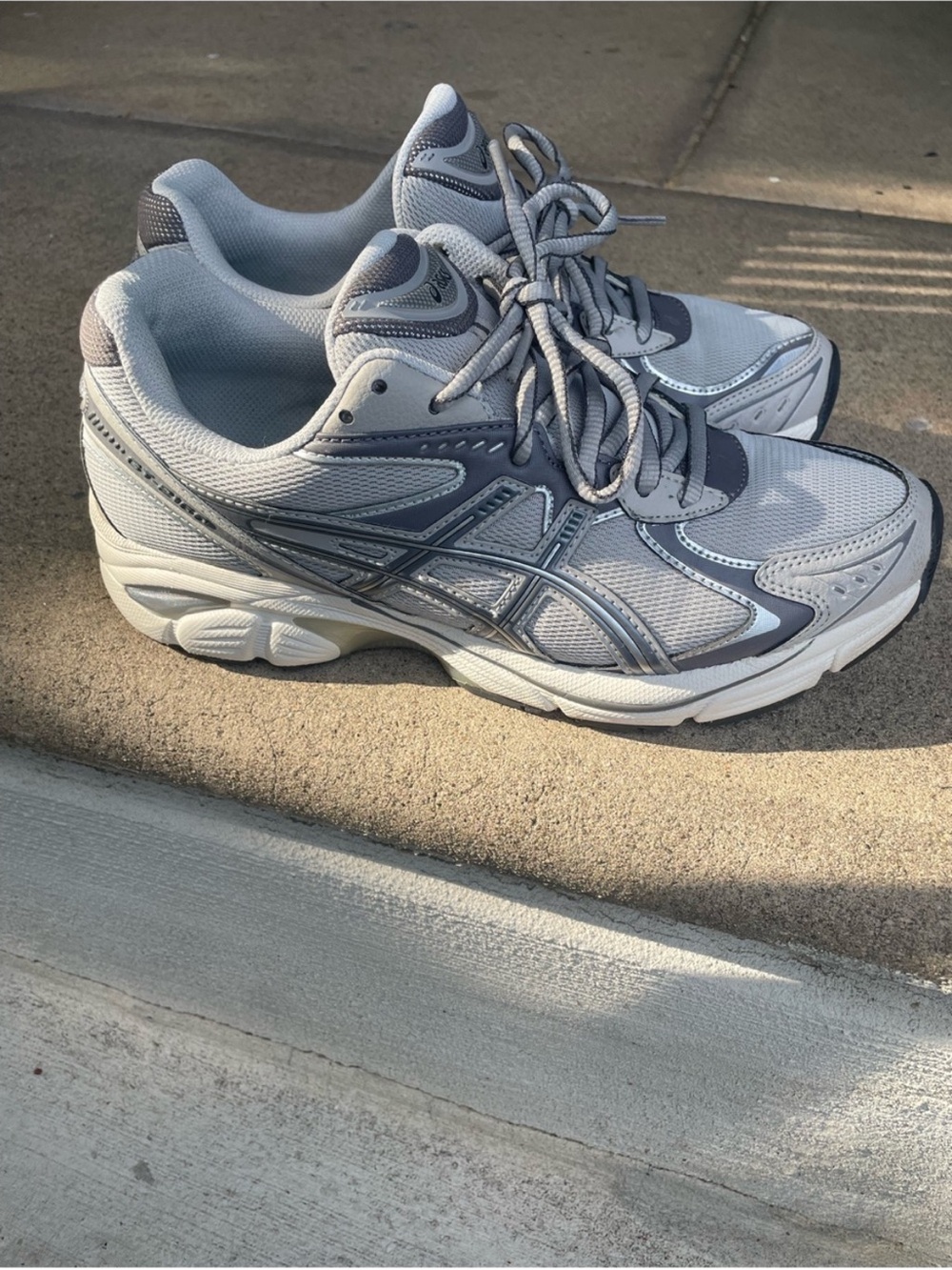 ASICS Light Gray Mesh Athletic Sneakers